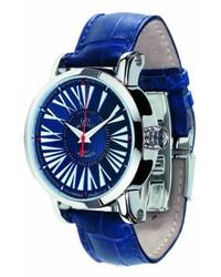 Gio Monaco 154 A Oneoone Automatic Blue Alligator Leather Watch
