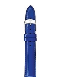 Michele Blue Patent Leather Watch Strap 18mm