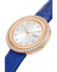 Piaget Possession 34mm 18 Karat Gold Alligator And Diamond Watch