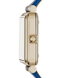 Marc Jacobs Vic Goldtone Stainless Steel Leather Strap Watch