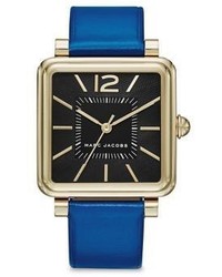 Marc Jacobs Vic Goldtone Stainless Steel Leather Strap Watch