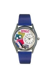 Whimsical Watches Whimsical Bingo Royal Blue Leather And Silvertone Watch S0430002