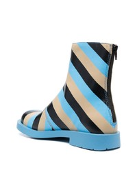Camper Striped Ankle Boots
