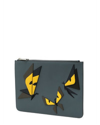 Fendi Monster Butterfly Leather Pouch