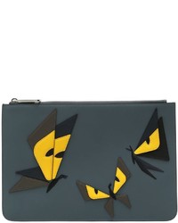 Fendi Monster Butterfly Leather Pouch