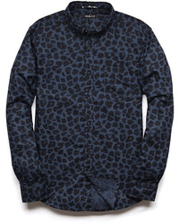 21men 21 Slim Fit Leopard Print Shirt