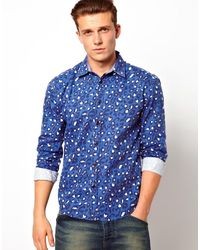 Dansk Shirt With Leopard Print Blue