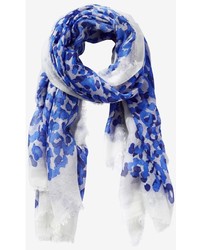Express Overlapping Leopard Print Quad Scarf