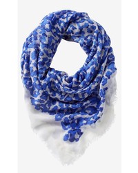 Express Overlapping Leopard Print Quad Scarf