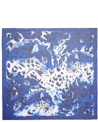 Alexander McQueen Leopard Print Silk Chiffon Scarf