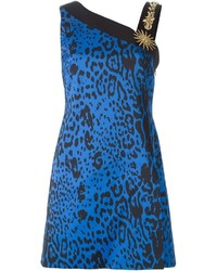 Fausto Puglisi Leopard Print Embellished Strap Dress