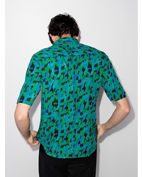 Salvatore Ferragamo Leopard Print Short Sleeve Shirt
