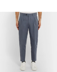Mr P. Tapered Pleated Linen And Cotton Blend Cropped Suit Trousers, $98, MR PORTER