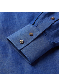 Brunello Cucinelli Button Down Collar Linen And Cotton Blend Shirt