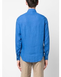 Finamore 1925 Napoli Long Sleeve Linen Flax Shirt