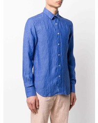 Canali Long Sleeved Plain Shirt