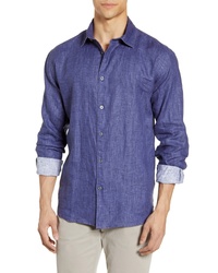 Coastaoro Palm Beach Regular Fit Linen Button Up Shirt