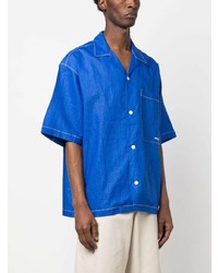 Sunnei Cuban Collar Linen Shirt
