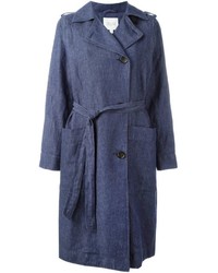 Blue Linen Trenchcoat