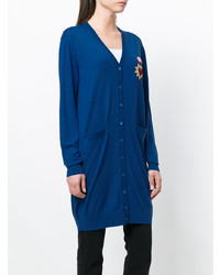 Dolce & Gabbana Long Line Cardigan With Sacred Heart Patch Unavailable