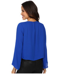 Vince Camuto Bell Sleeve Crew Neck Blouse
