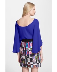 Milly Butterfly Sleeve Silk Blouse