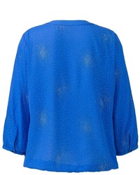 Pleat Detail Blouse With Glitter