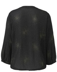Pleat Detail Blouse With Glitter