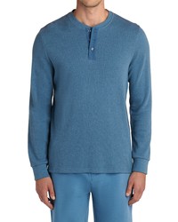 Bugatchi Comfort Long Sleeve Cotton Henley In Slate At Nordstrom