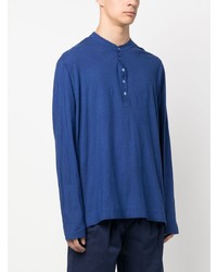 Massimo Alba Long Sleeve Cotton Henley Shirt