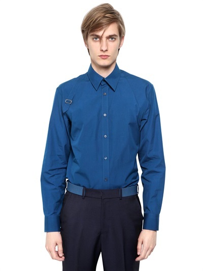 Alexander mcqueen discount harness shirt blue