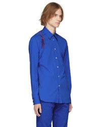 Alexander McQueen Blue Logo Harness Shirt