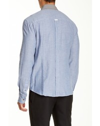 Band Of Outsiders Contrast Collar Long Sleeve Shirt