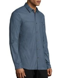 John Varvatos Cotton Blend Long Sleeve Shirt