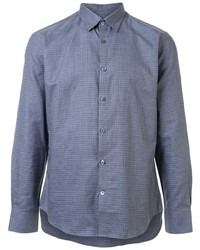 Gieves & Hawkes Crosshatch Print Flannel Shirt
