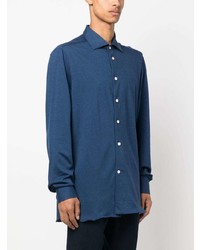 Kiton Long Sleeve Coton Blend Shirt