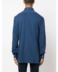 Kiton Long Sleeve Coton Blend Shirt