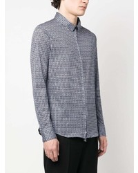 Giorgio Armani Monogram Pattern Button Up Shirt