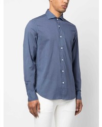Fedeli Plain Cotton Blend Shirt