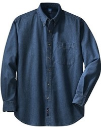 PORT AND COMPANY Port Company Long Sleeve Value Denim Shirt