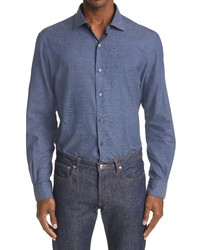 Ermenegildo Zegna Regular Fit Premium Cotton Button Up Shirt