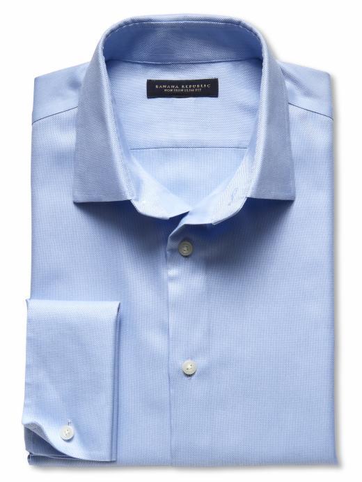 Banana Republic Slim Fit Non Iron French Cuff Royal Oxford, $79