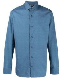 Z Zegna Spread Collar Button Up Shirt