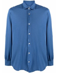 Fedeli Spread Collar Cotton Shirt
