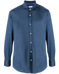 Brunello Cucinelli Spread Collar Jersey Shirt