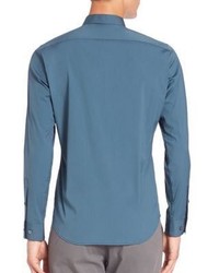 Theory Zack Ostend Solid Woven Sportshirt