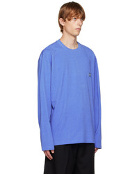 Solid Homme Blue Embroidered Long Sleeve T Shirt