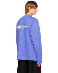 Solid Homme Blue Embroidered Long Sleeve T Shirt