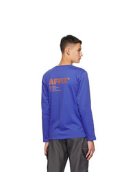 AFFIX Blue Logo Long Sleeve T Shirt