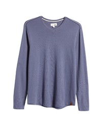 Fundamental Coast Cove Long Sleeve V Neck T Shirt In Nightshadow At Nordstrom